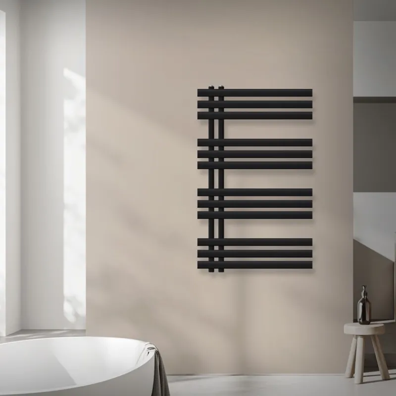 Design Badheizkörper Iron EM 600x1000 mm Schwarz matt Luxe Bath-ECD Germany Hot