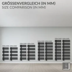 Design Badheizkörper Iron EM 600x1000 mm Schwarz matt Luxe Bath-ECD Germany Hot