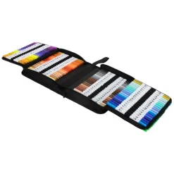 Doppelfaserstifte Set mit 120 Farben mit 2 Spitzen in klappbarem Mäppchen-ECD Germany Online