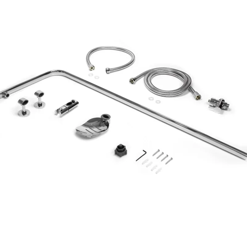 Duscharmatur 105 cm chrom für Regenduschen Oval-ECD Germany Best