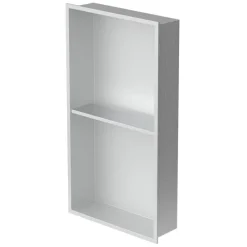 Duschnische 2 Ebenen 30x60 cm Silber aus Edelstahl Wandnische Duschablage LuxeBath-ECD Germany Discount