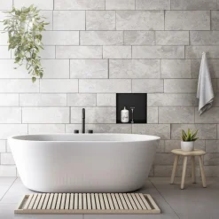 Duschnische 30x30 cm Schwarz aus Edelstahl Unterputz Rahmen Wandnische Duschablage LuxeBath-ECD Germany Outlet