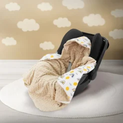 Einschlagdecke mit Kapuze 84x84 cm Regengobenmuster aus Baumwolle Joyz-ECD Germany Outlet