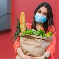 Einwegmasken 50 Stück 3-lagig Vliesmaterial blau-ECD Germany Best