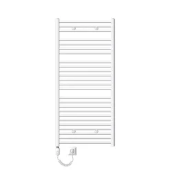 Elektrischer Badheizkörper mit Heizstab 1200W 750x1500 mm Weiß gerade mit Seitenanschluss LuxeBath-ECD Germany