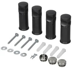 Elektrischer Badheizkörper mit Heizstab 300W 400x800 mm Anthrazit gebogen mit Seitenanschluss LuxeBath-ECD Germany