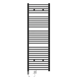Elektrischer Badheizkörper mit Heizstab 1200W 600x1800 mm Anthrazit gerade mit Seitenanschluss LuxeBath-ECD Germany New