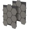 2er Set Akustikpaneele für 1m² Grau Wandpaneele Hexagon Schallabsorber Schalldämmung ML-Design-ECD Germany Outlet
