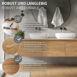 2er Set Deluxe PVC Klebevinylboden für 2,23 m² Eiche Sundance 2 mm dick ML-Design-ECD Germany