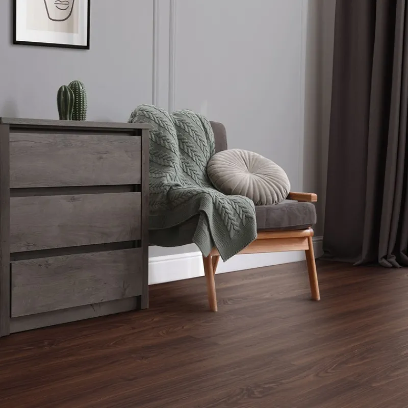 2er Set Deluxe PVC Klebevinylboden für 2,23 m² Rot-Braun Nuss 2 mm dick ML-Design-ECD Germany Hot