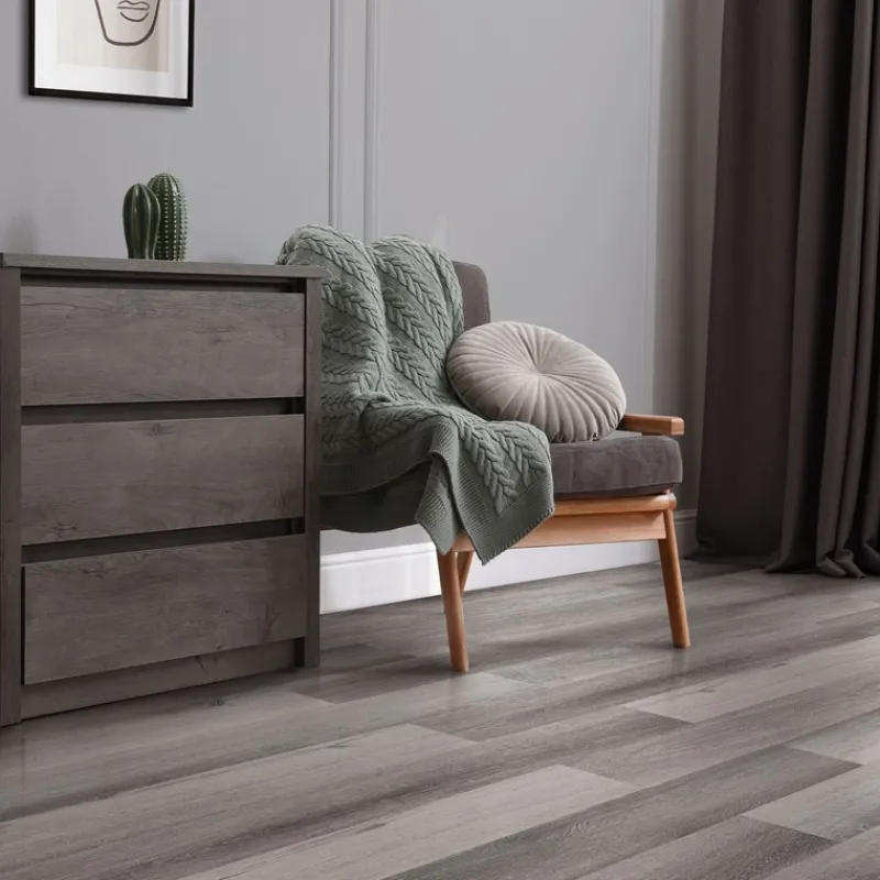 2er Set Deluxe PVC Klebevinylboden für 2,23 m² Kiefer Grau 2 mm dick ML-Design-ECD Germany Sale