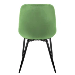 3er Set Esszimmerstühle mit Rücken- & Armlehne Salbei Samtbezug mit Metallbeinen ML-Design-ECD Germany Discount