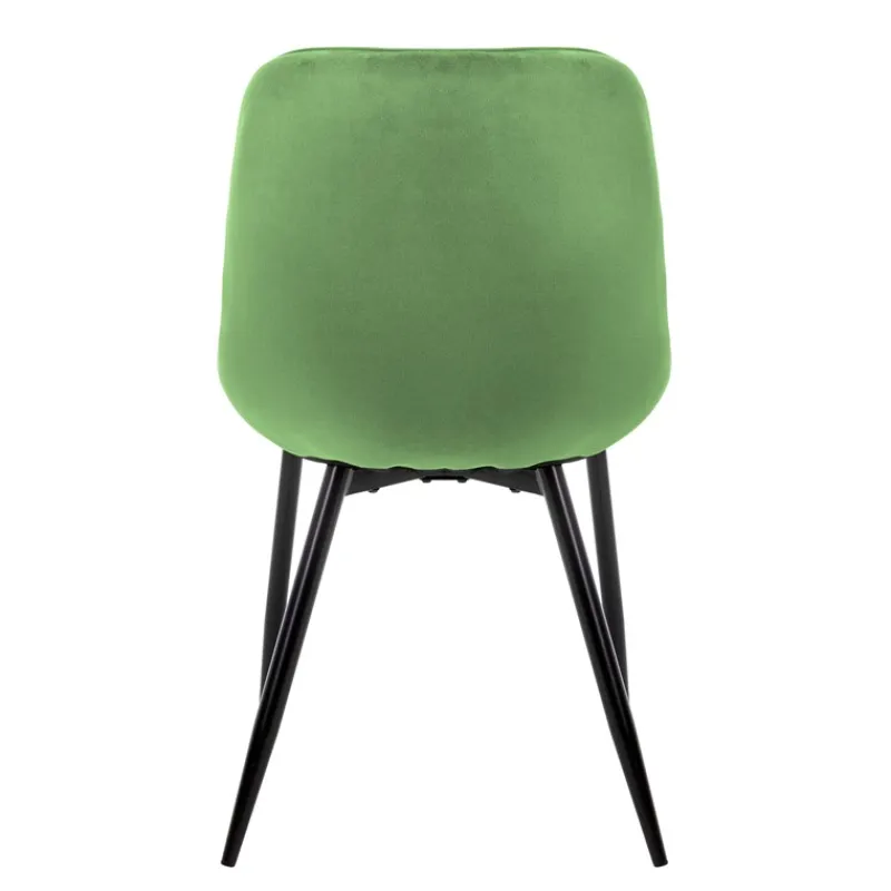 3er Set Esszimmerstühle mit Rücken- & Armlehne Salbei Samtbezug mit Metallbeinen ML-Design-ECD Germany Discount