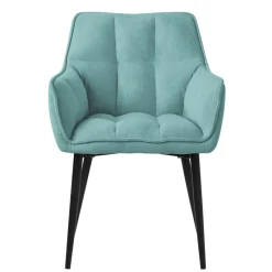 2er Set Esszimmerstuhl Petrol aus Frotteestoff mit dickem gepolsterter Sitz ML-Design-ECD Germany Outlet