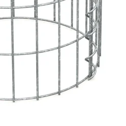 2er Set Gabione Säule rund Ø 35x100 cm Maschenweite 5x10 cm aus verzinktem Stahldraht-ECD Germany Sale