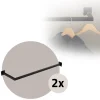2er Set Kleiderstange Garderobe Wandmontage 30x90 cm Schwarz aus Stahl ML-Design-ECD Germany Best