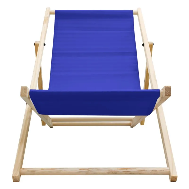 10er Set Liegestuhl klappbar Dunkelblau Holz verstellbare Rückenlehne bis 120 kg Sonnenliege Gartenliege Strandliege-ECD Germany Discount