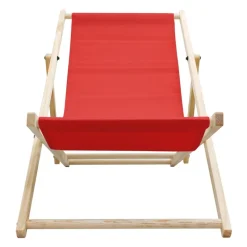 5er Set Liegestuhl klappbar Rot Holz verstellbare Rückenlehne bis 120 kg Sonnenliege Gartenliege Strandliege-ECD Germany Hot