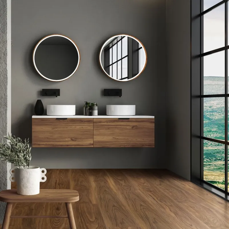 5er Set PVC Vinylboden Bodenbelag 7 Dielen 4,2mm für 1,54m² mit Klick-System Eiche Outtrigger ML-Design-ECD Germany New