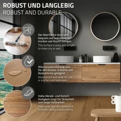 5er Set PVC Vinylboden Bodenbelag 7 Dielen 4,2mm für 1,54m² mit Klick-System Eiche Sandbar ML-Design-ECD Germany Hot