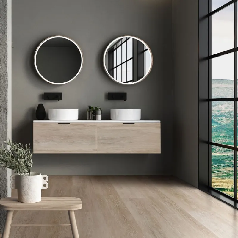 5er Set PVC Vinylboden Bodenbelag 7 Dielen 4,2mm für 1,54m² mit Klick-System Eiche Afterglow ML-Design-ECD Germany Online