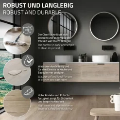 4er Set PVC Vinylboden Bodenbelag 7 Dielen 4,2mm für 1,54m² mit Klick-System Eiche Afterglow ML-Design-ECD Germany Sale