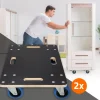 2er Set Rollbrett Möbelroller 40 x 60 cm aus Multiplex Traglast 800 kg-ECD Germany Online