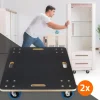 2er Set Rollbrett Möbelroller 60 x 80 cm aus Multiplex Traglast 800 kg-ECD Germany Clearance