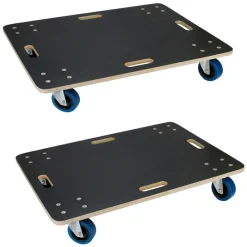 2er Set Rollbrett Möbelroller 60 x 80 cm aus Multiplex Traglast 800 kg-ECD Germany Clearance