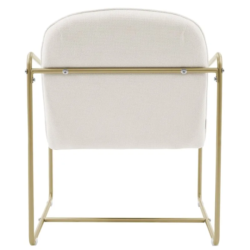 2er Set Sessel Beige mit goldenem Stahlgestell Relaxsessel mit Arm-& Rückenlehne ML-Design-ECD Germany Sale