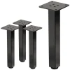 4er Set Tischbeine 30 cm Dunkelgrau Optik Industrial Stahl pulverbeschichtet eckig Profil 4x4cm Höhenverstellbare Möbelfüße 1-4 cm-ECD Germany Online