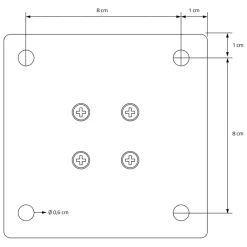 4er Set Tischbeine 30 cm Dunkelgrau Optik Industrial Stahl pulverbeschichtet eckig Profil 4x4cm Höhenverstellbare Möbelfüße 1-4 cm-ECD Germany Online