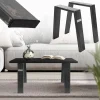 2er Set Tischbeine Bankkufen Loft 44x42 cm Industrial Profil 8x2cm Stahl U-Form ML-Design-ECD Germany Clearance