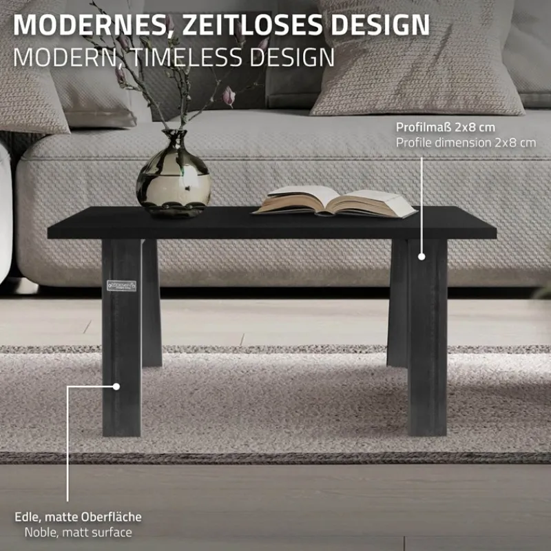 2er Set Tischbeine Bankkufen Loft 44x42 cm Industrial Profil 8x2cm Stahl U-Form ML-Design-ECD Germany Clearance