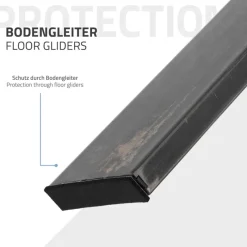 2er Set Tischbeine Bankkufen Loft 44x42 cm Industrial Profil 8x2cm Stahl U-Form ML-Design-ECD Germany Clearance