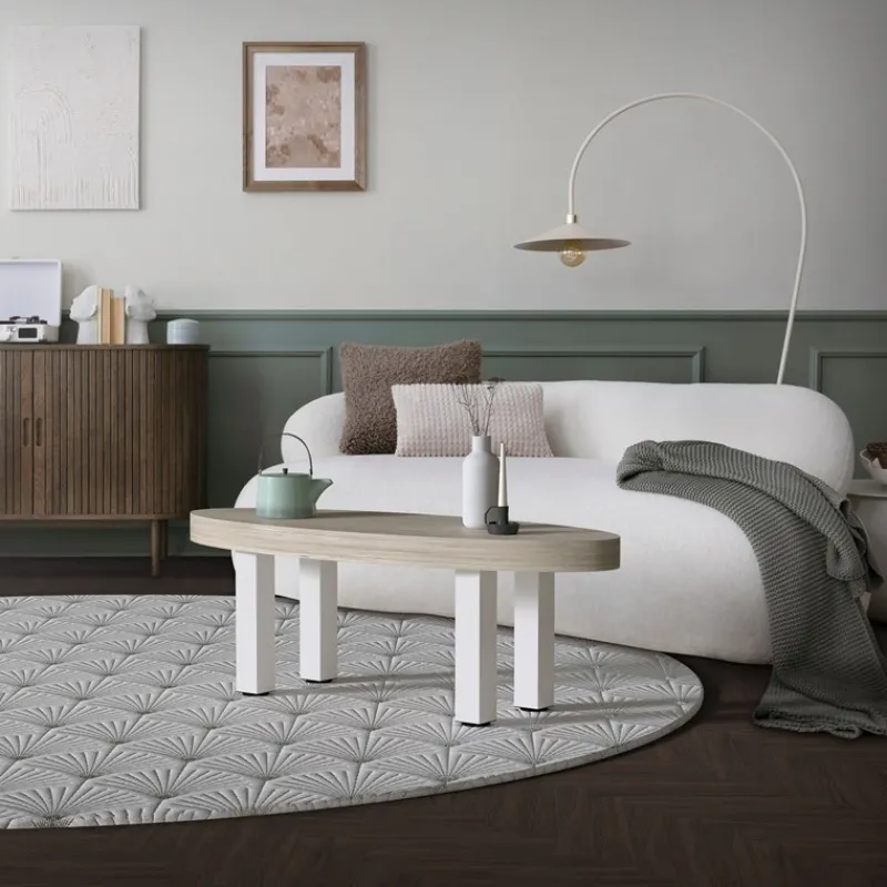 4er Set Tischbeine I-Design 42 cm Weiß glänzend aus pulverbeschichtetem Stahl eckig Profil 8x8 cm Höhenverstellbare Möbelfüße 1-4 cm ML-Design-ECD Germany Discount