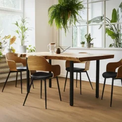 4er Set Tischbeine I-Design 72 cm Schwarz glänzend aus pulverbeschichtetem Stahl eckig Profil 4x4 cm Höhenverstellbare Möbelfüße 1-4cm-ECD Germany Sale