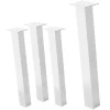 4er Set Tischbeine schräg 72 cm Weiß glänzend aus Stahl eckig Profil 8x8 cm I-Form 96° Neigung ML-Design-ECD Germany Hot