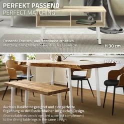 4er Set Tischbeine schräg H42 cm Weiß glänzend aus pulverbeschichtetem Stahl eckig Profil 4x4 cm I-Form 96° Neigung ML-Design-ECD Germany Hot