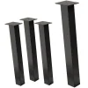 4er Set Tischbeine schräg H72 cm Dunkelgrau Optik Industrial Stahl Profil 8x8 cm I-Form 96° Neigung ML-Design-ECD Germany Online