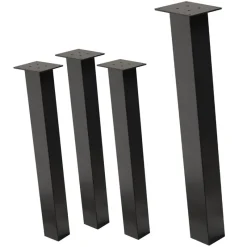 4er Set Tischbeine schräg H72 cm Dunkelgrau Optik Industrial Stahl Profil 8x8 cm I-Form 96° Neigung ML-Design-ECD Germany Online