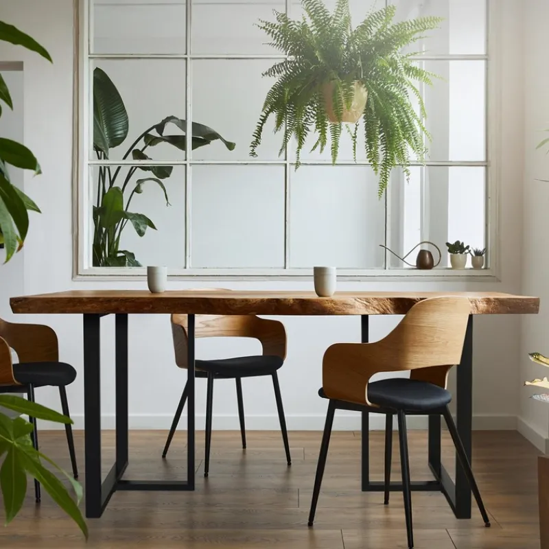 2er Set Tischgestell B60xH72 cm in T-Form Metall Schwarz ML-Design-ECD Germany New