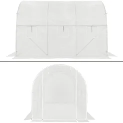 Ersatzfolie für Gewächshaus 300x200x200 cm Weiß aus PE-Gitterfolie-ECD Germany Sale
