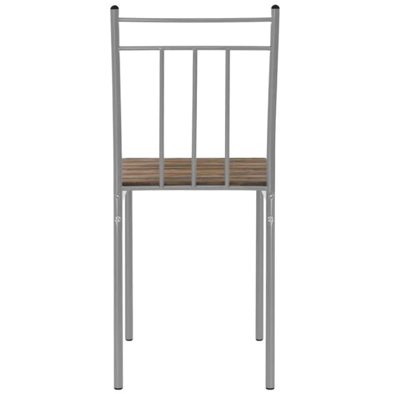 Essgruppe für 4 Personen 5-teilig mit Esstisch und 4 Stühlen Braun aus Holz ML-Design-ECD Germany New