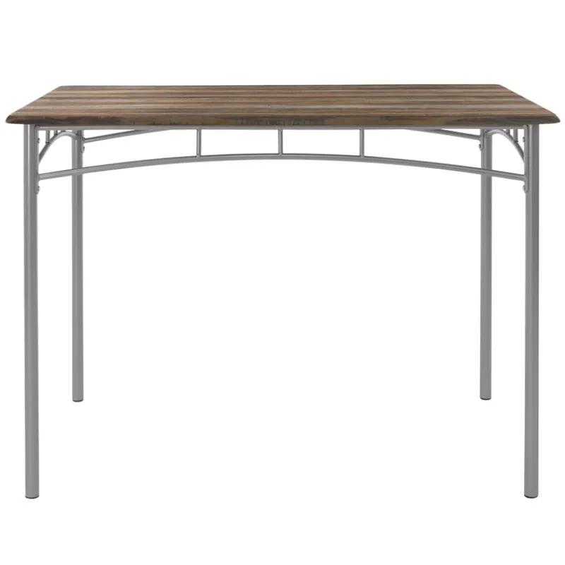 Essgruppe für 4 Personen 5-teilig mit Esstisch und 4 Stühlen Braun aus Holz ML-Design-ECD Germany New