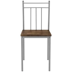 Essgruppe für 4 Personen 5-teilig mit Esstisch und 4 Stühlen Braun aus Holz ML-Design-ECD Germany Best