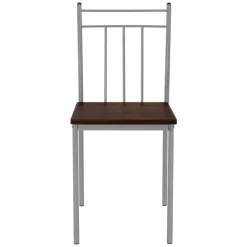 Essgruppe für 4 Personen 5-teilig mit Esstisch und 4 Stühlen Dunkelbraun aus Holz ML-Design-ECD Germany New