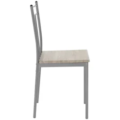 Essgruppe für 4 Personen 5-teilig mit Esstisch und 4 Stühlen Eiche hell aus Holz ML-Design-ECD Germany Online