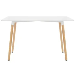 Esstisch aus Holz 120x70 cm Matt Weiß Esszimmertisch für 4-6 Personen ML-Design-ECD Germany New
