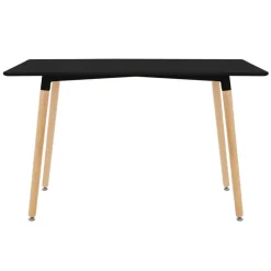 Esstisch aus Holz 120x70 cm Matt Schwarz Esszimmertisch für 4-6 Personen ML-Design-ECD Germany Best